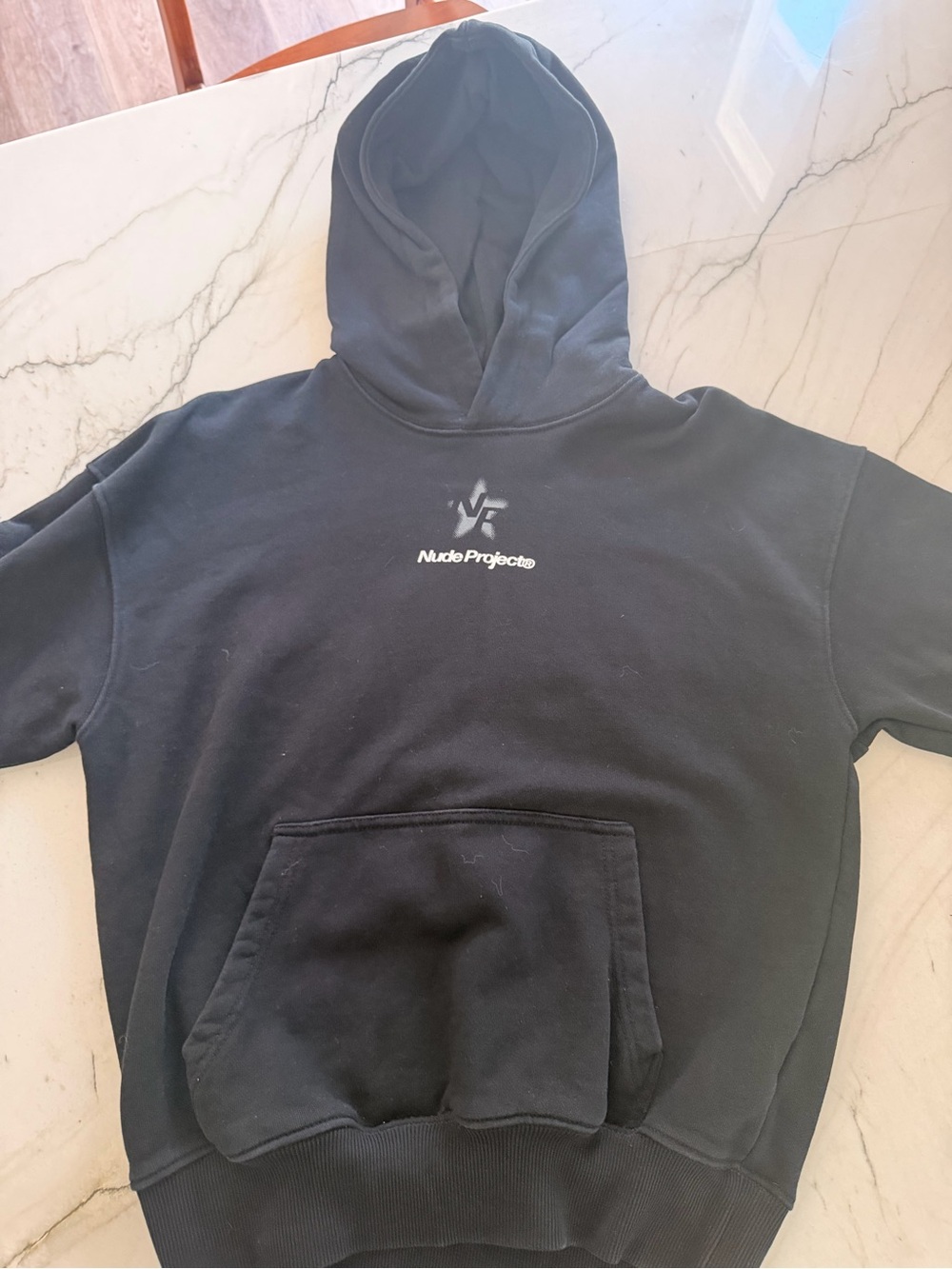 Men's Black Hoodie Sweatshirt Nude Project